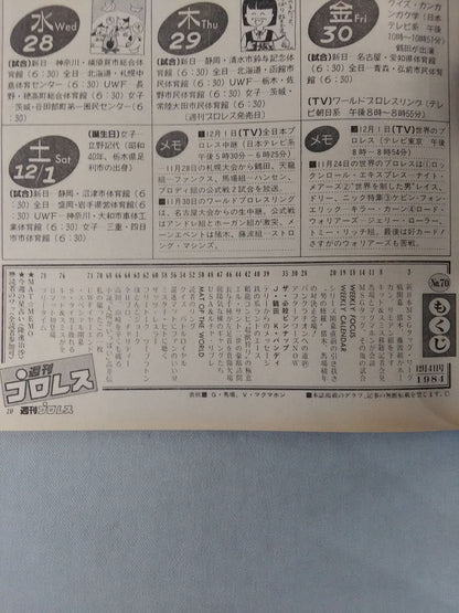 週刊プロレス70