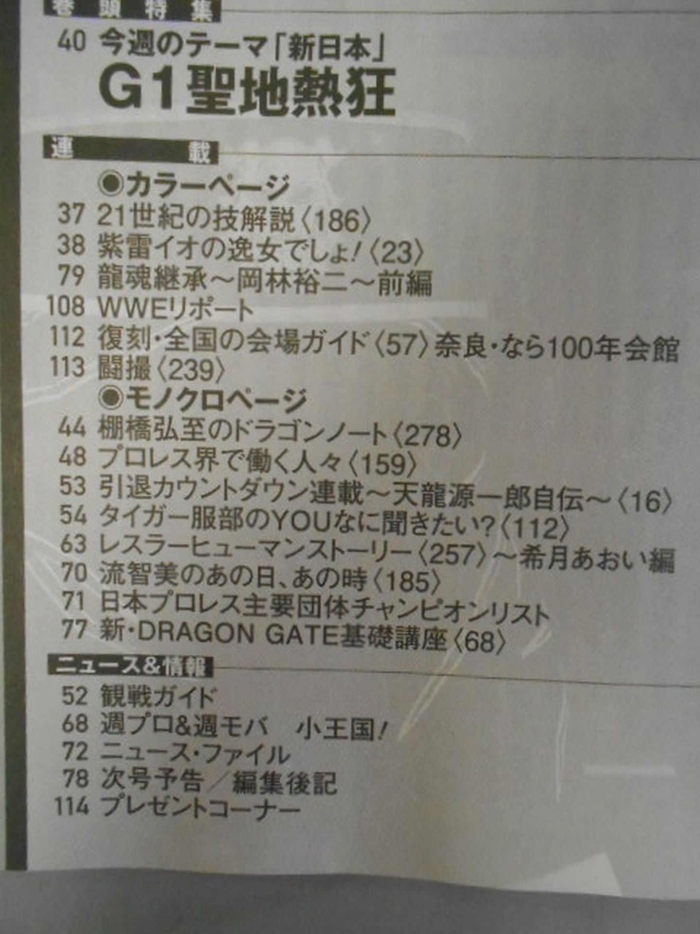 週刊プロレス1806