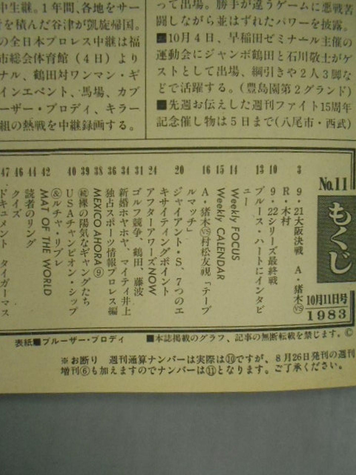 週刊プロレス11