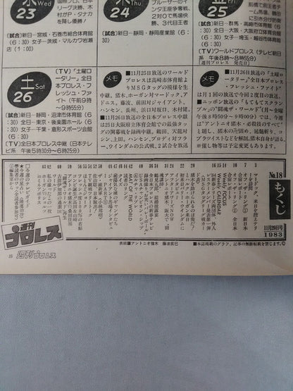 週刊プロレス18