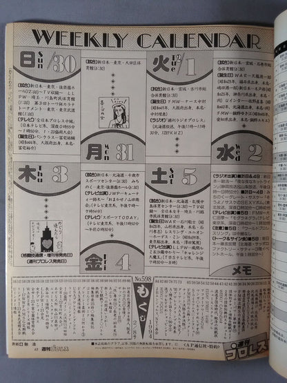 週刊プロレス598