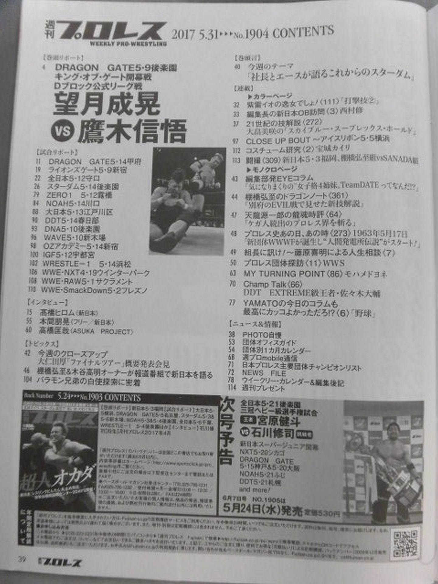 週刊プロレス1904