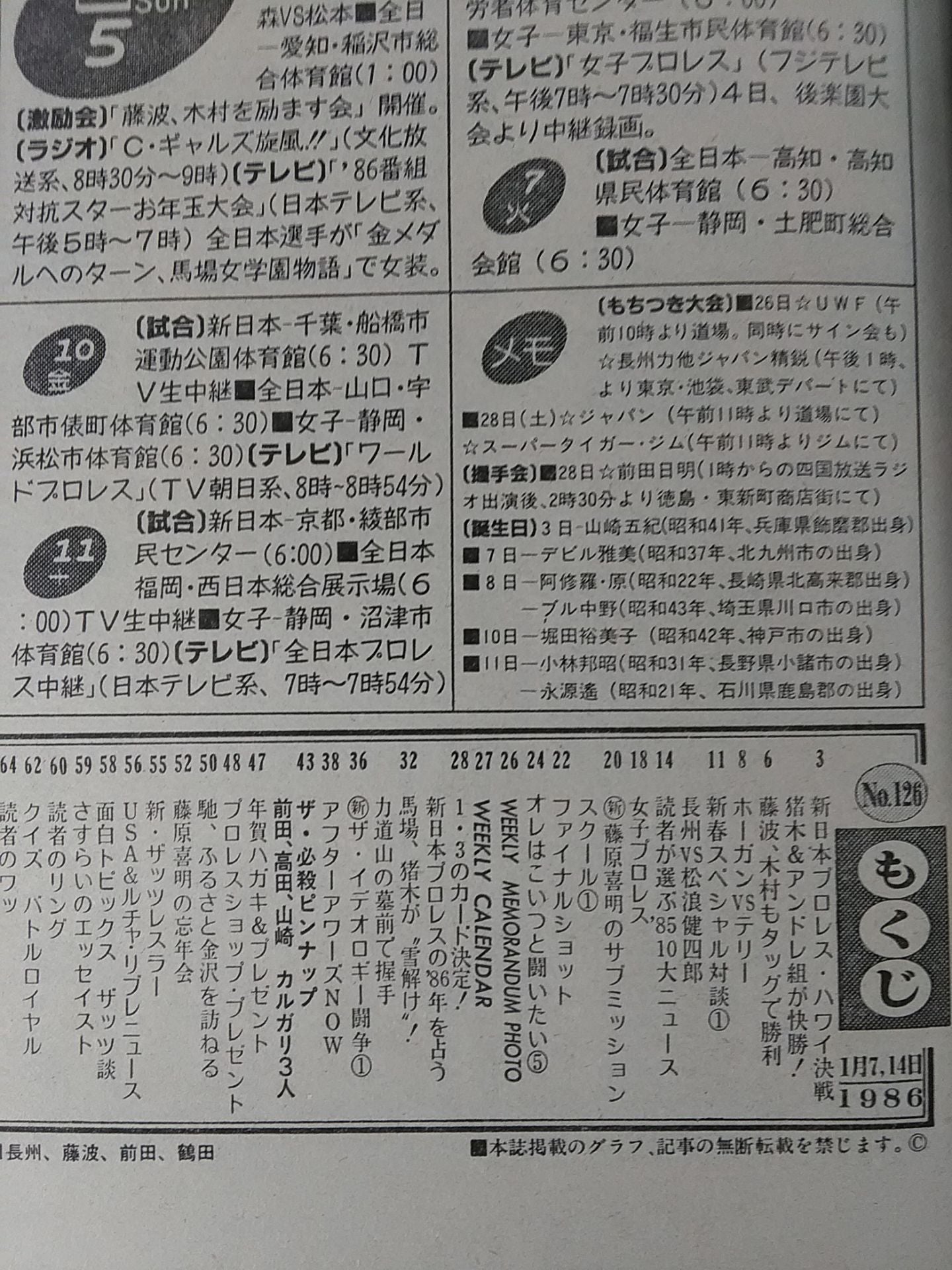 Weekly Pro Wrestling 126