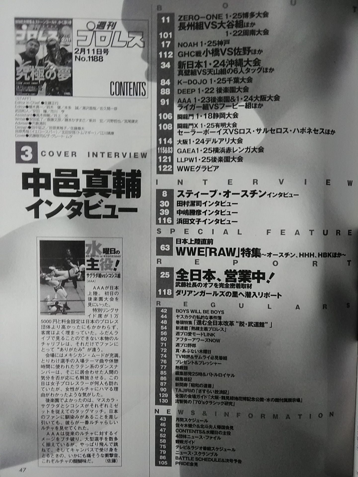 週刊プロレス1188