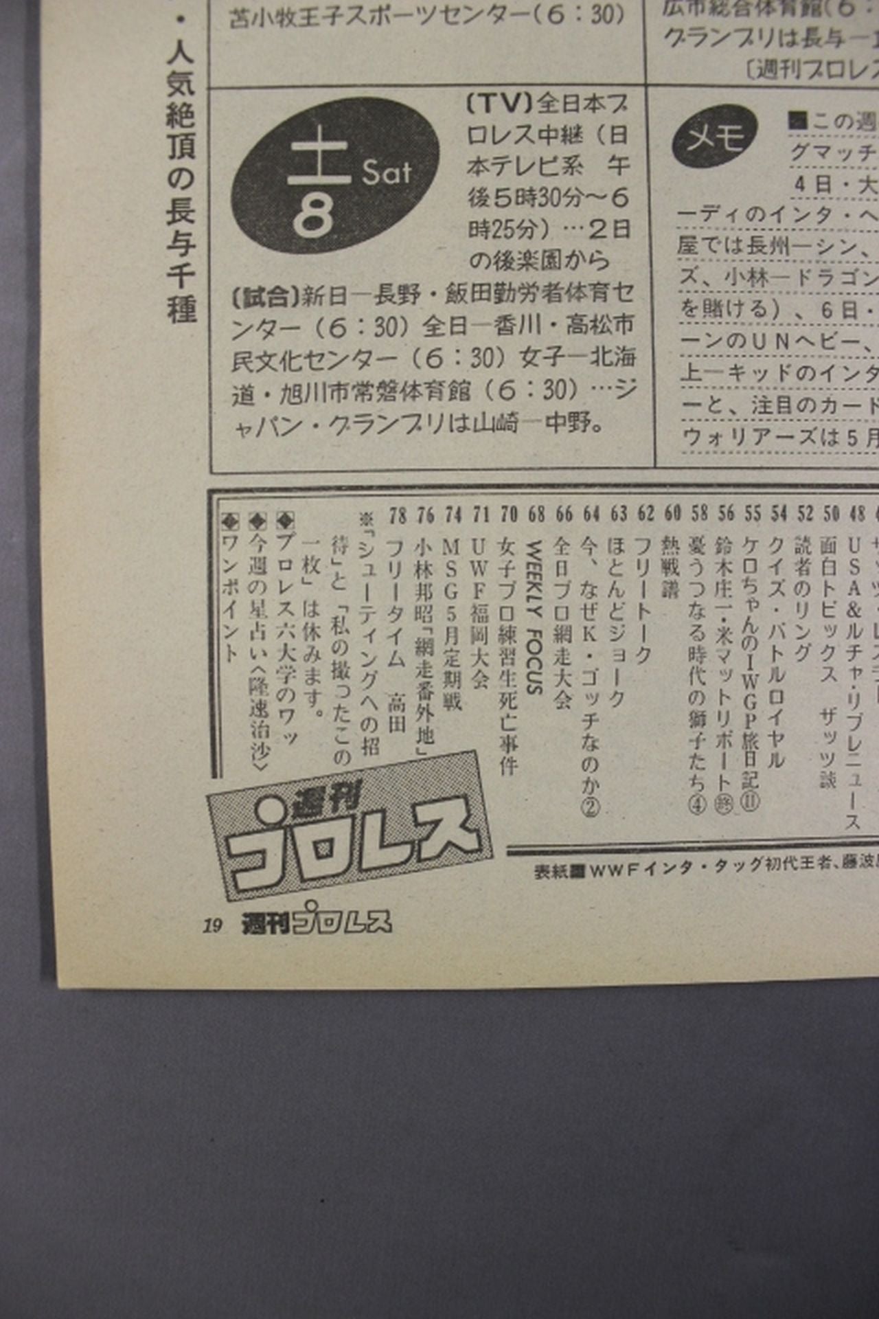 週刊プロレス96