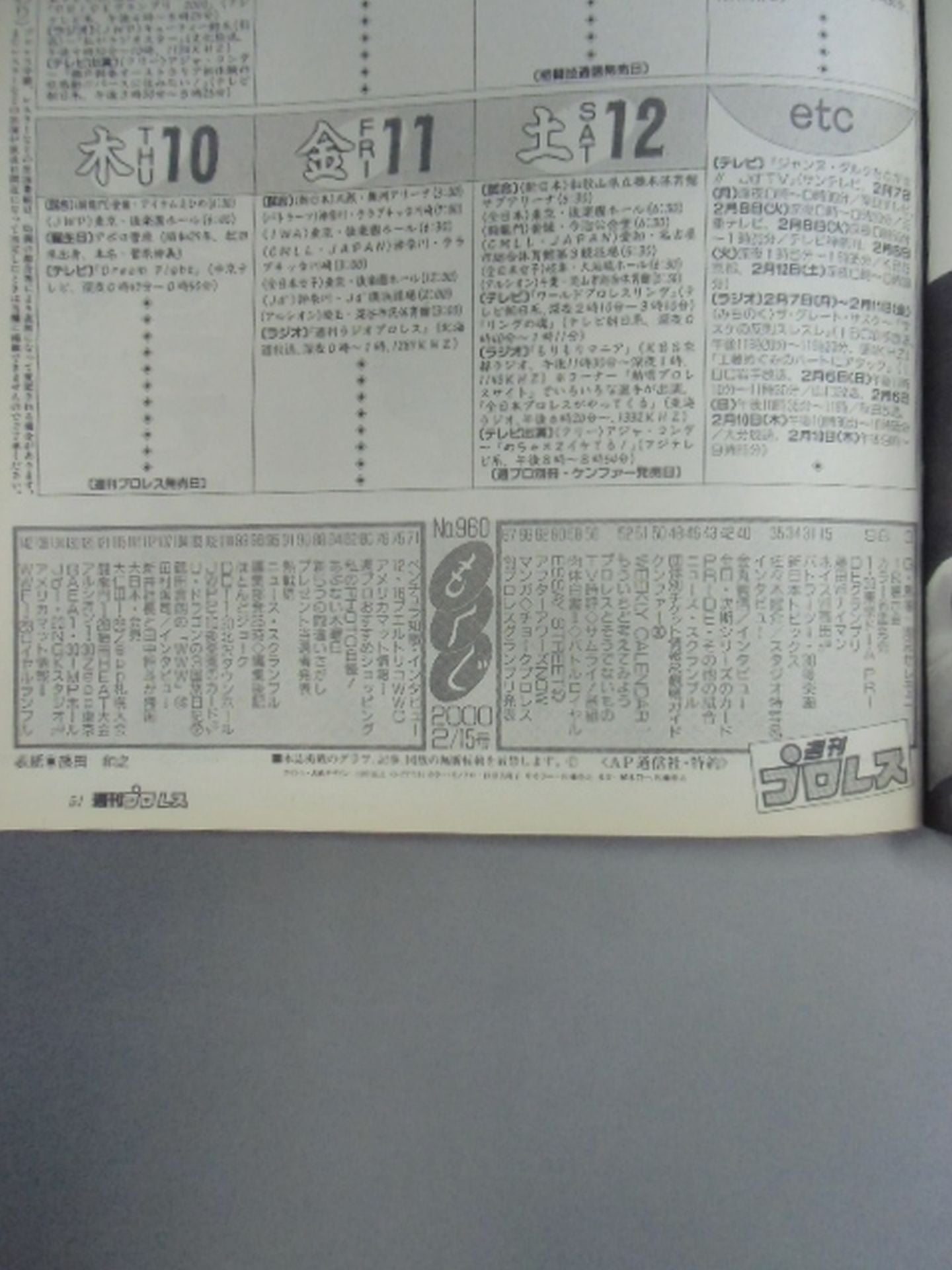 週刊プロレス960