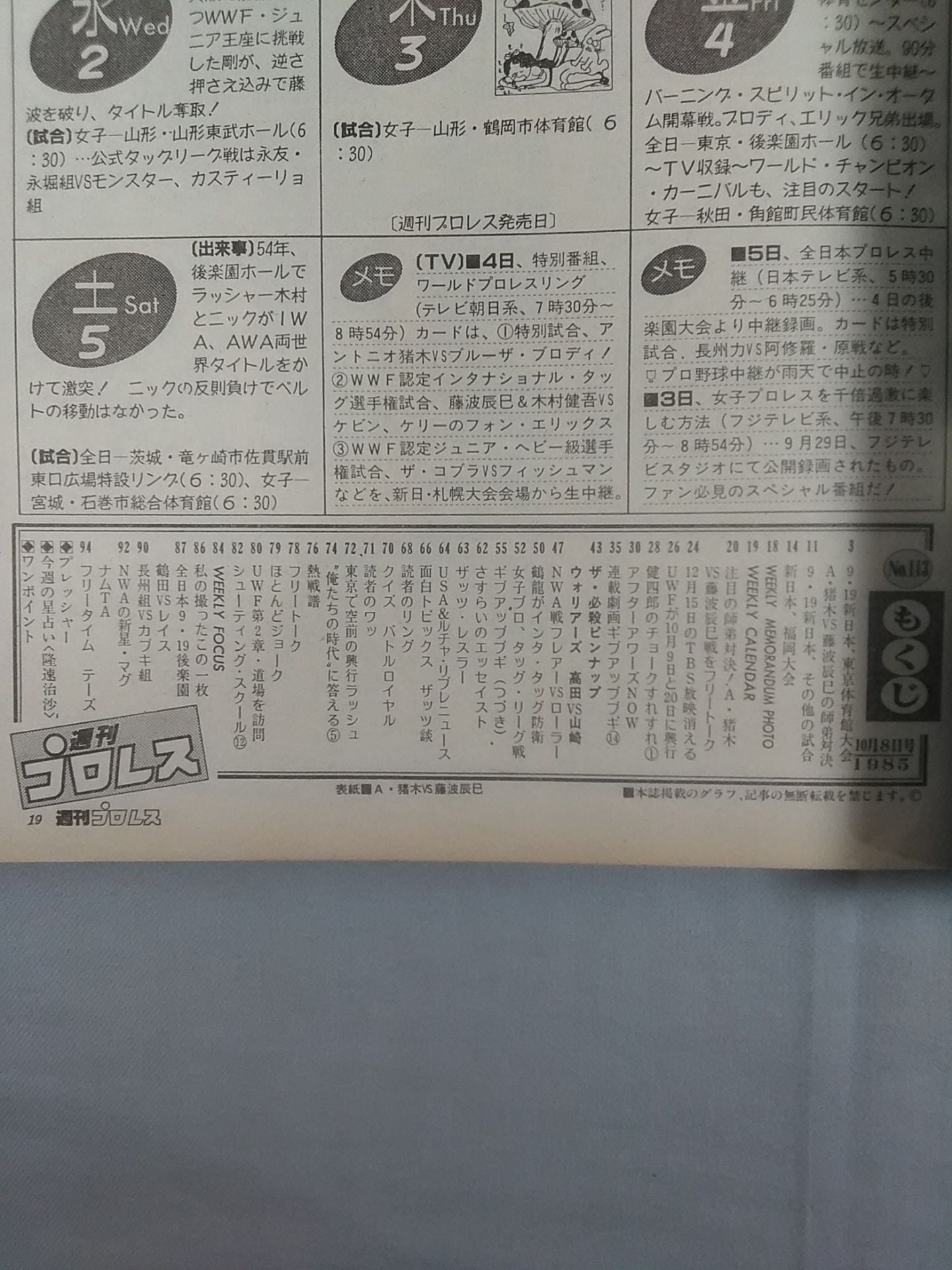 週刊プロレス113