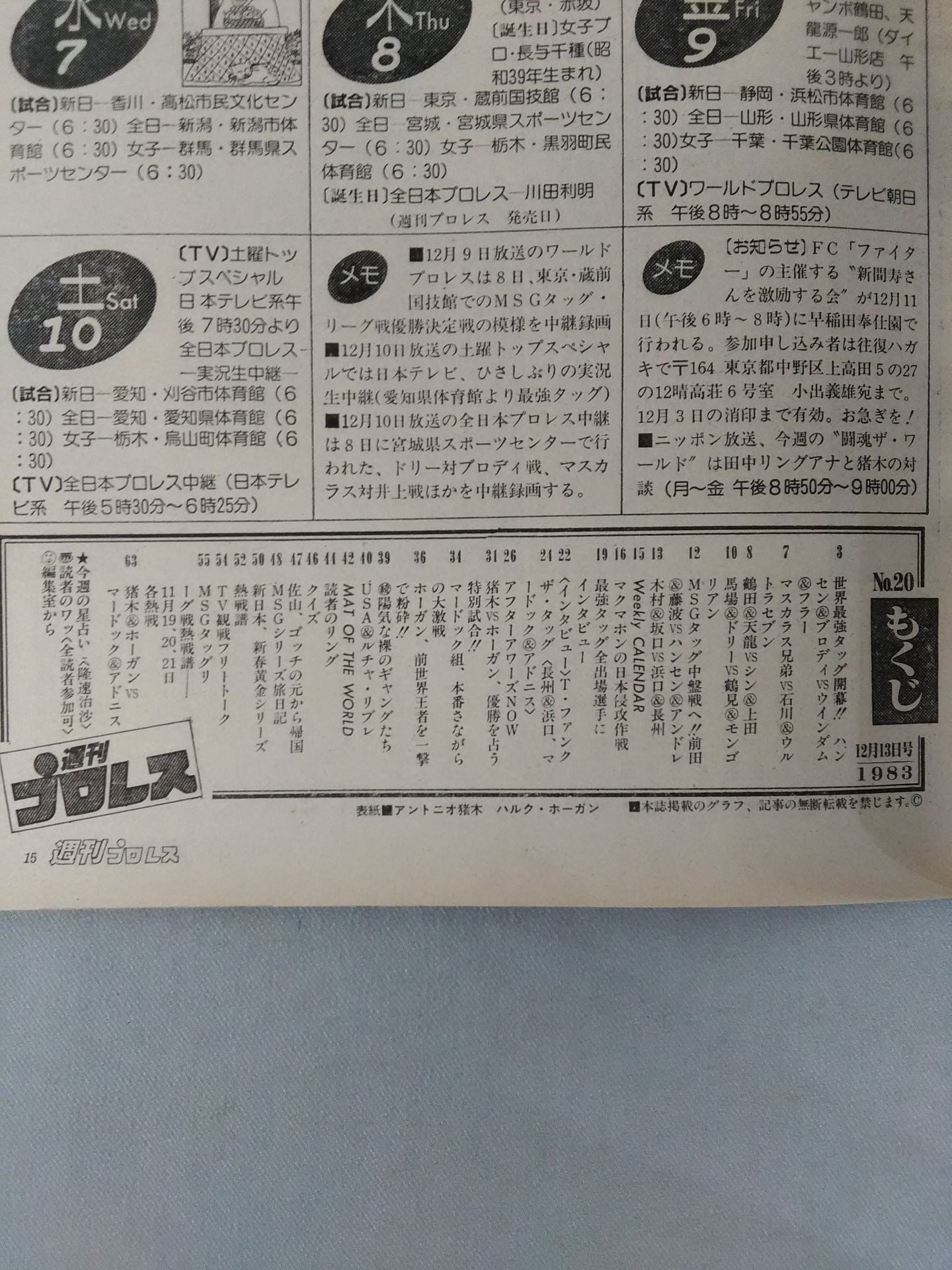 Weekly Pro Wrestling 20