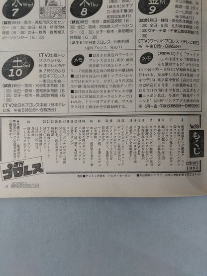 Weekly Pro Wrestling 20