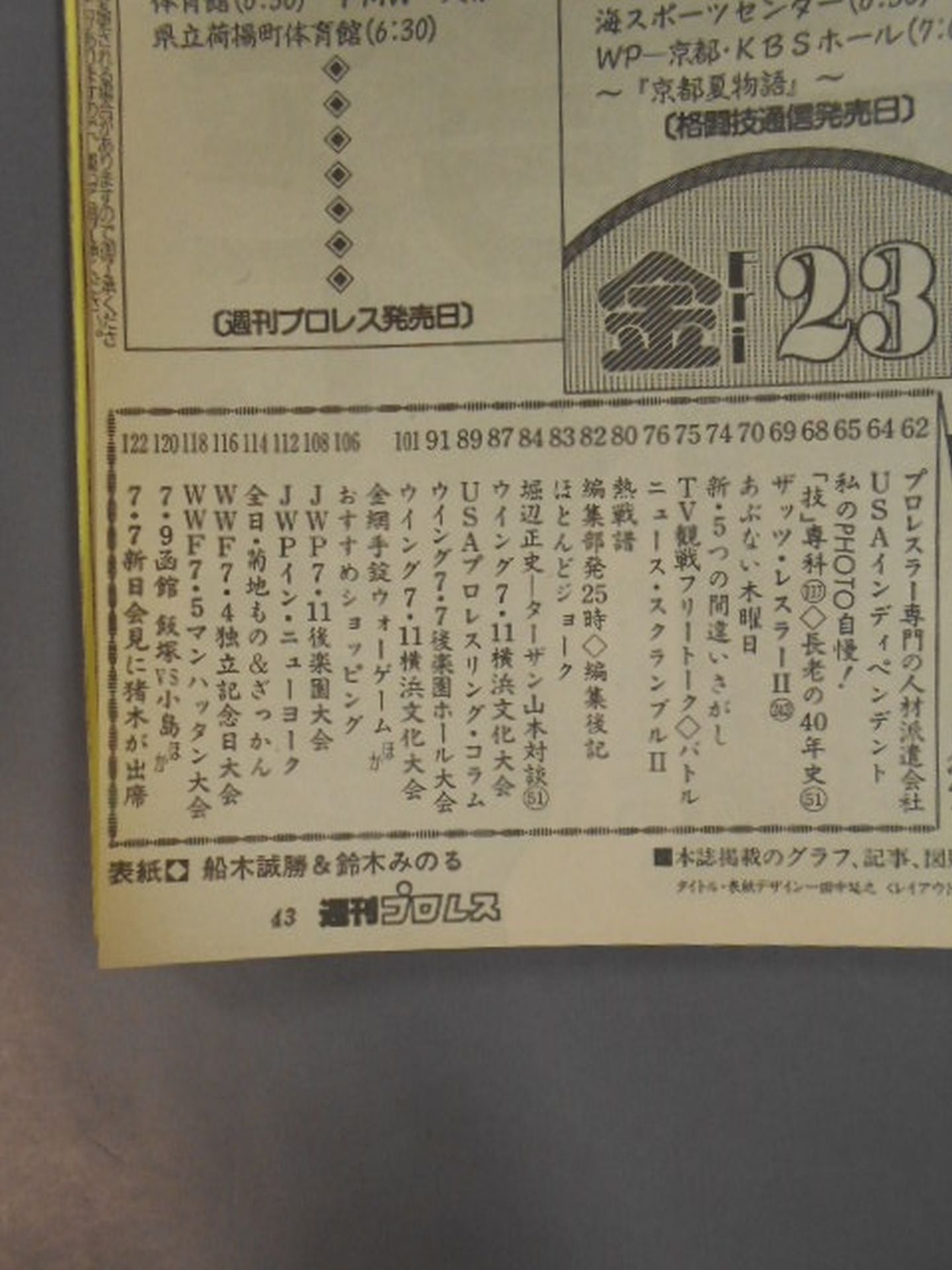 週刊プロレス563