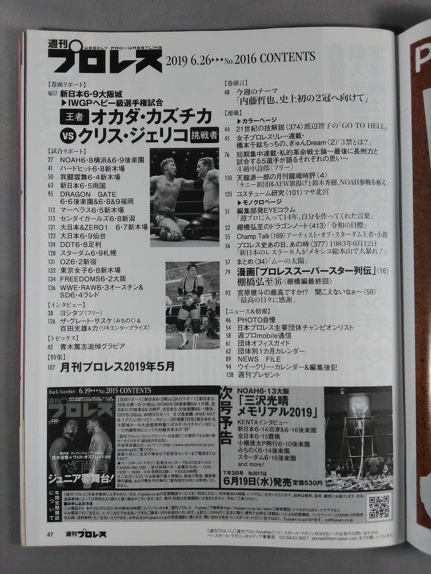 週刊プロレス2016