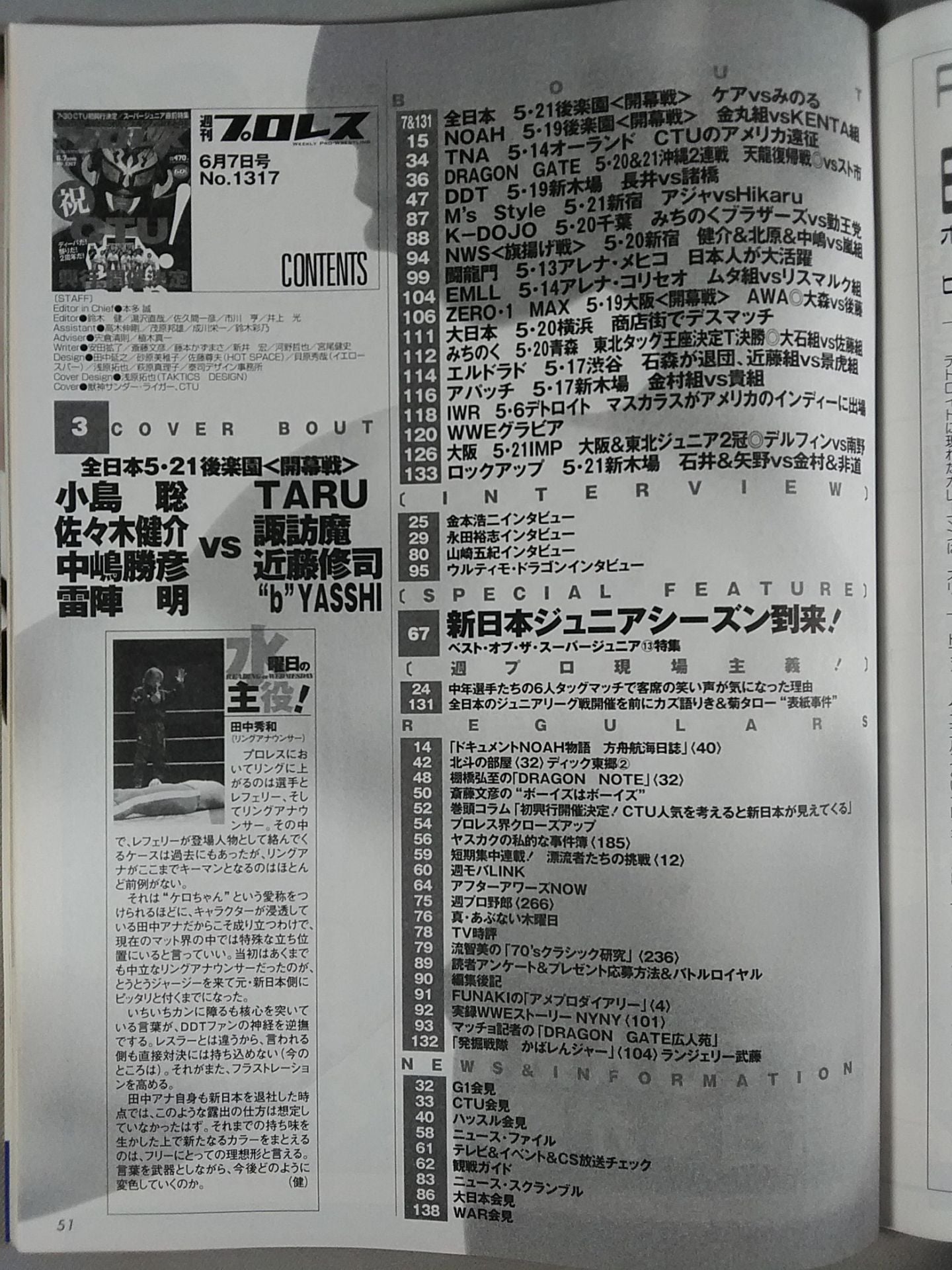 週刊プロレス1317