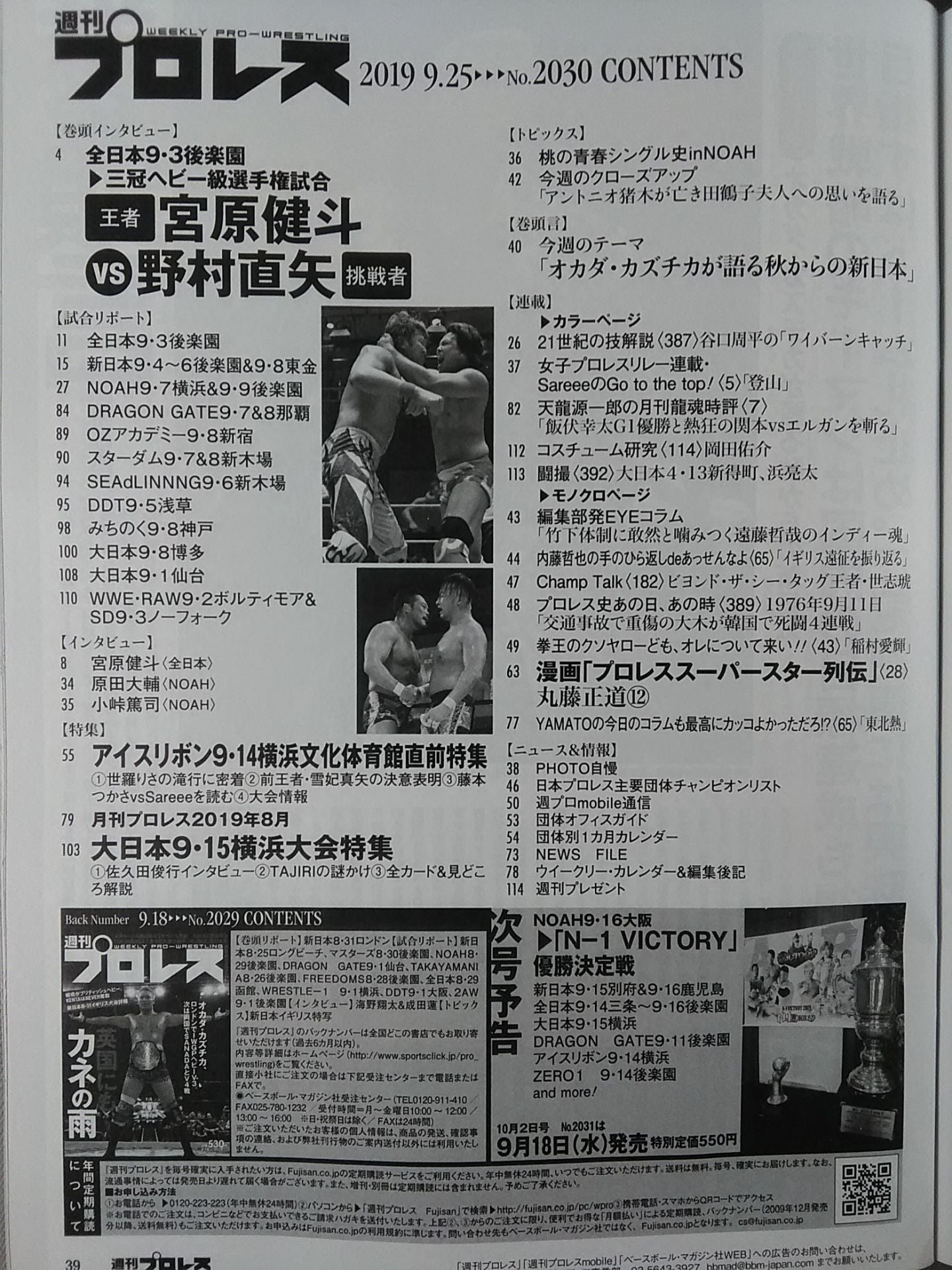 週刊プロレス2030