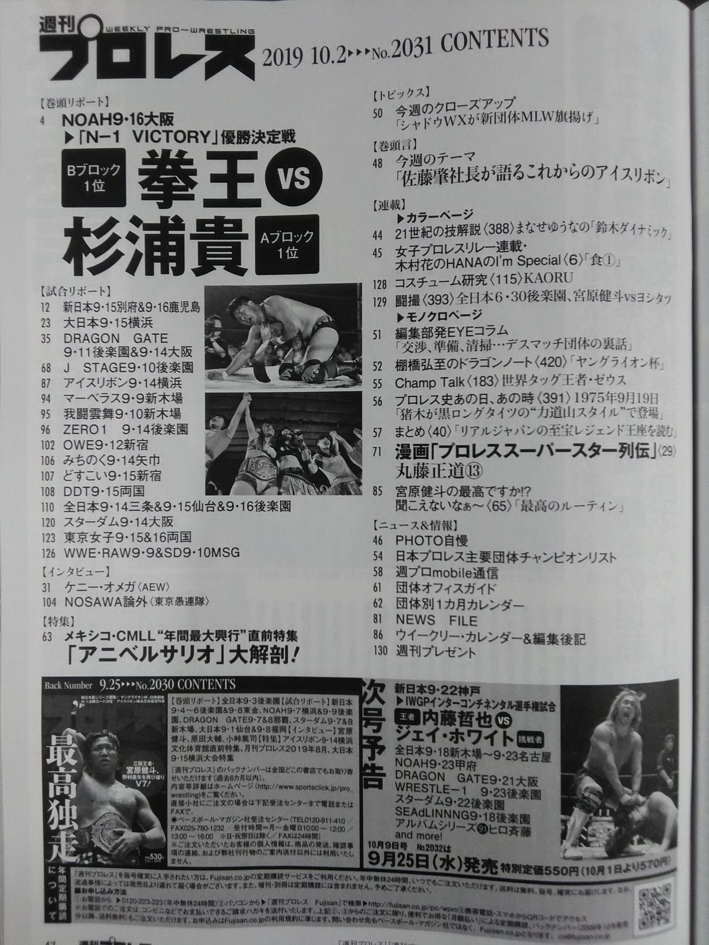 週刊プロレス2031