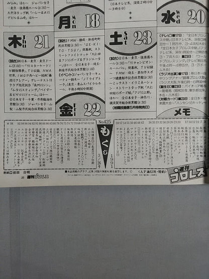 Weekly Pro Wrestling 425