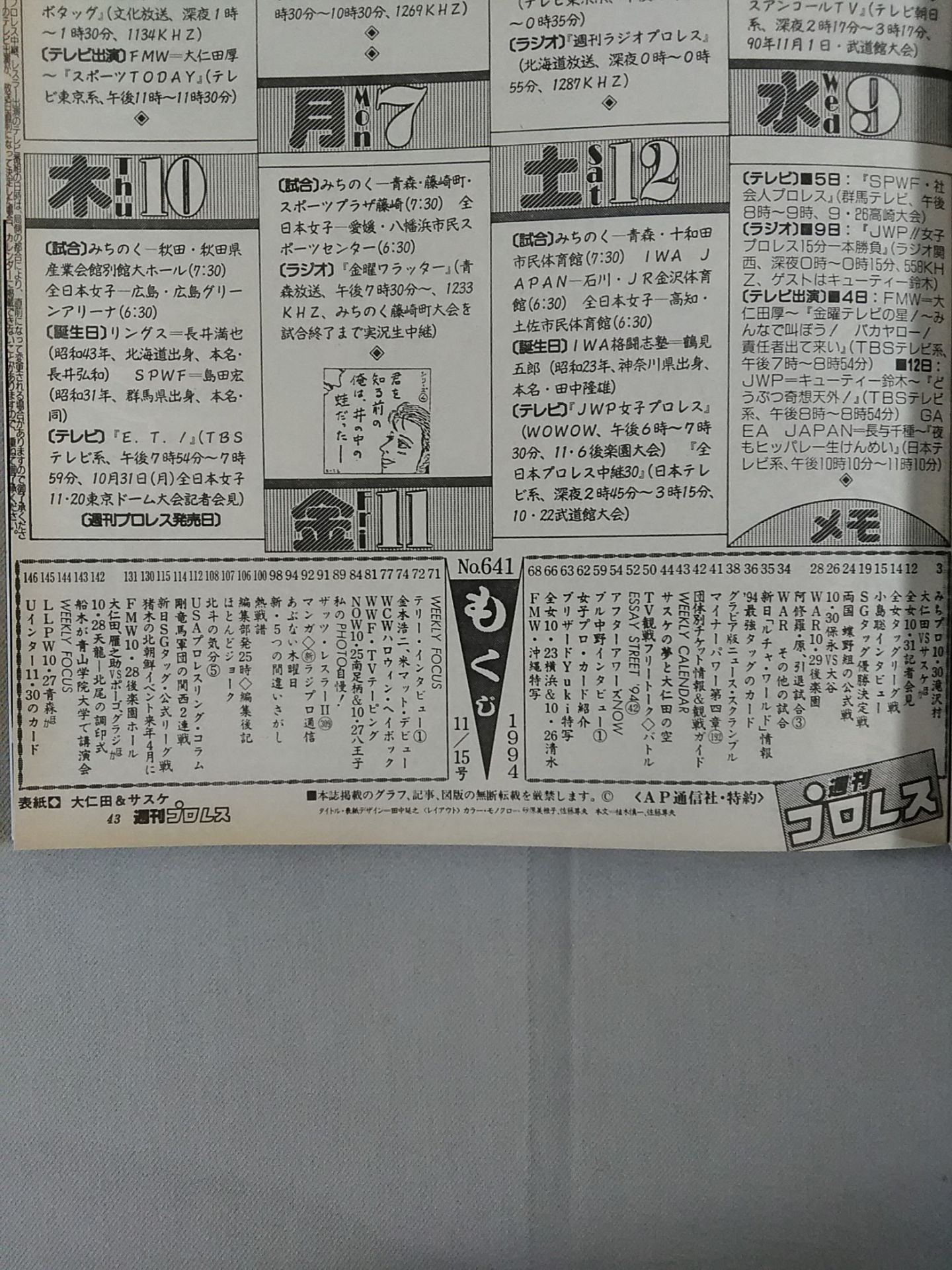 週刊プロレス641