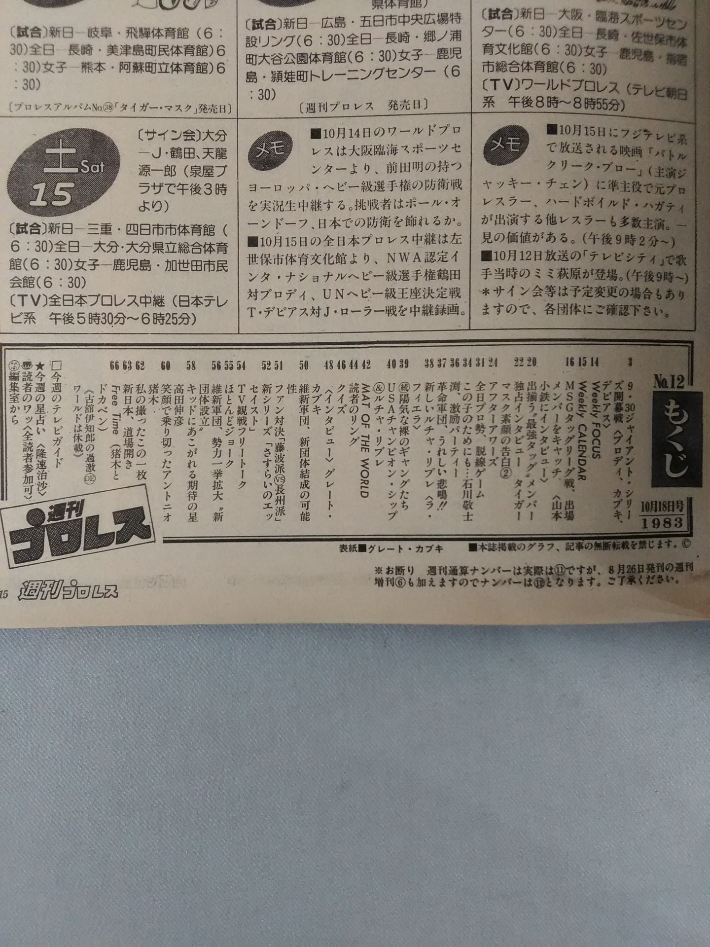 週刊プロレス12