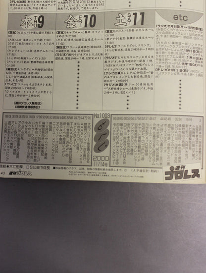 週刊プロレス1003