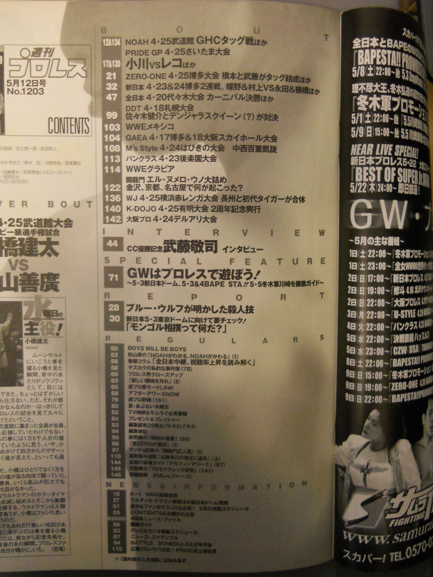 週刊プロレス1203