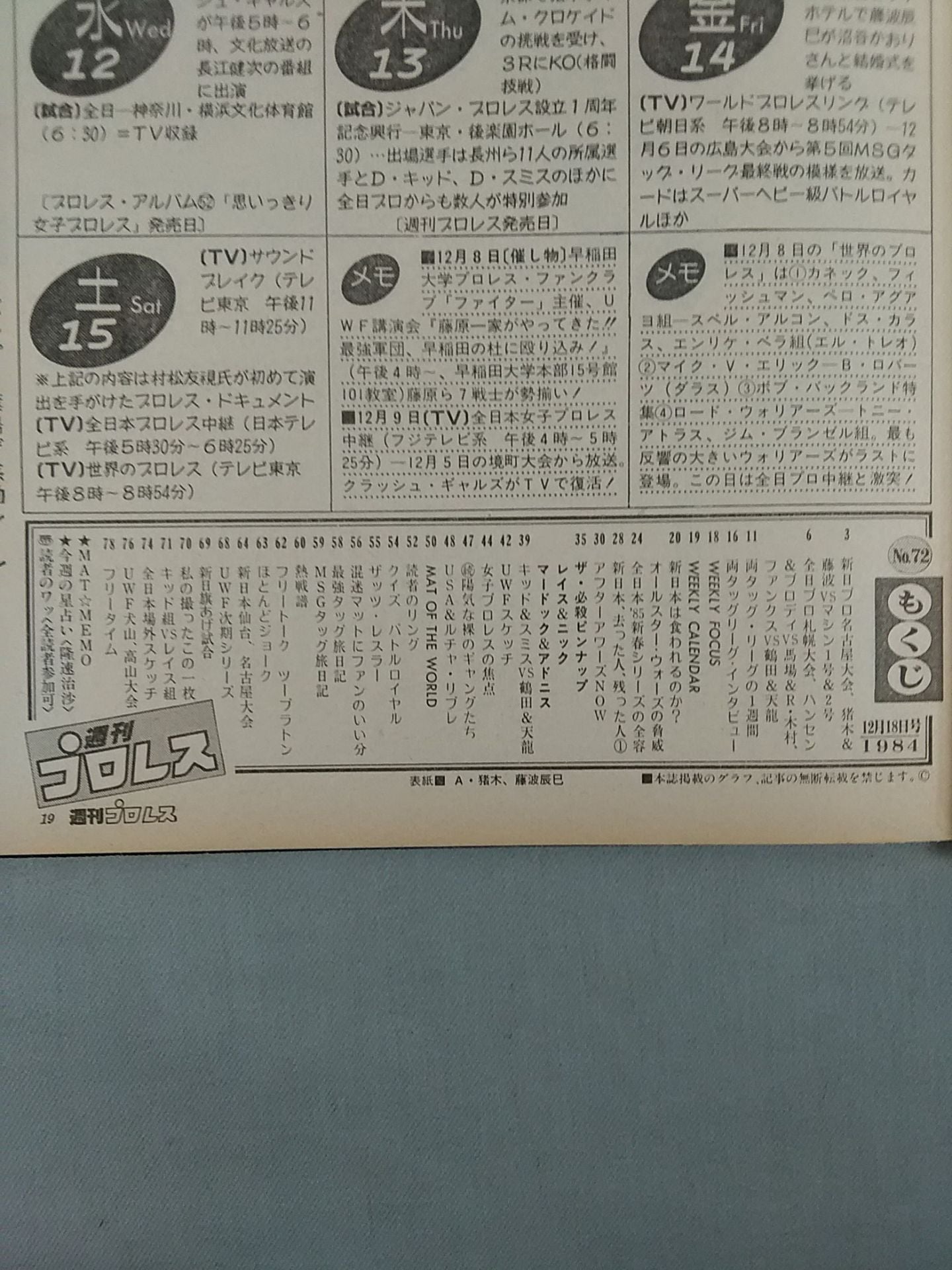 Weekly Pro Wrestling 72