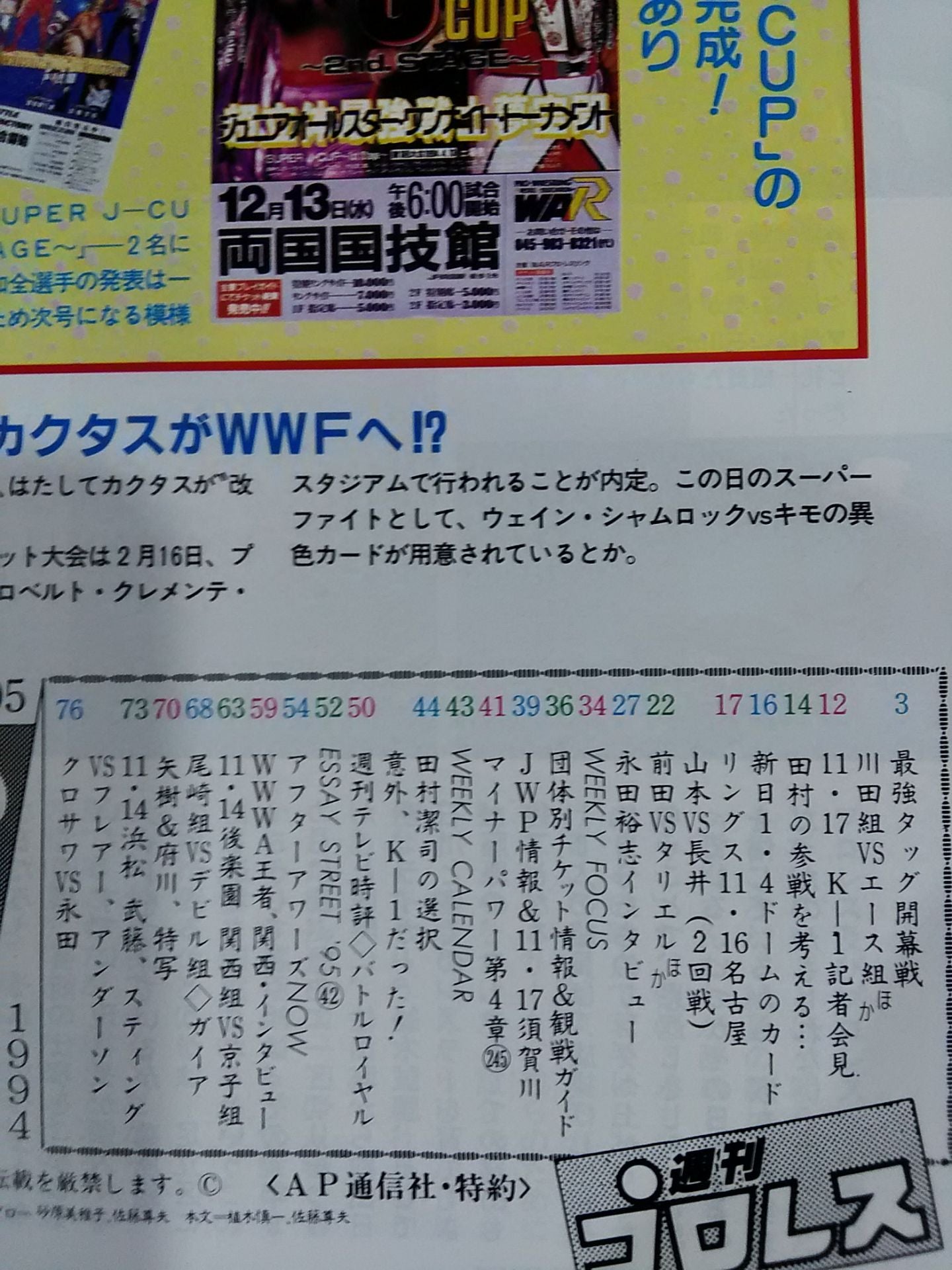週刊プロレス705