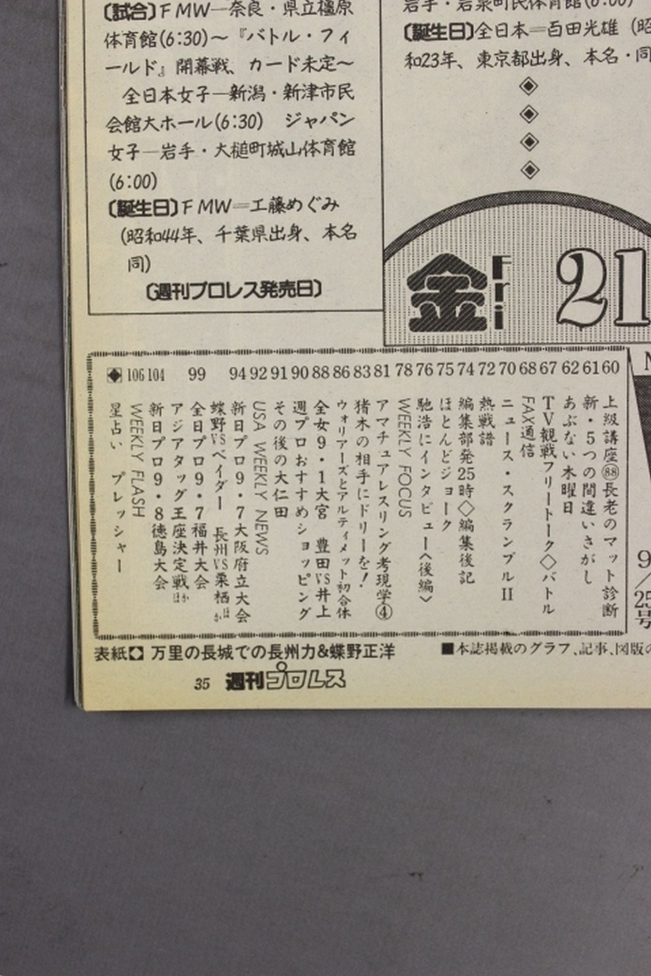 週刊プロレス397