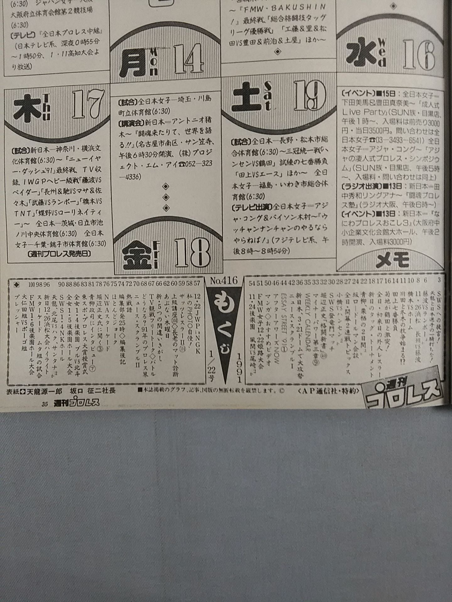 Weekly Pro Wrestling 416
