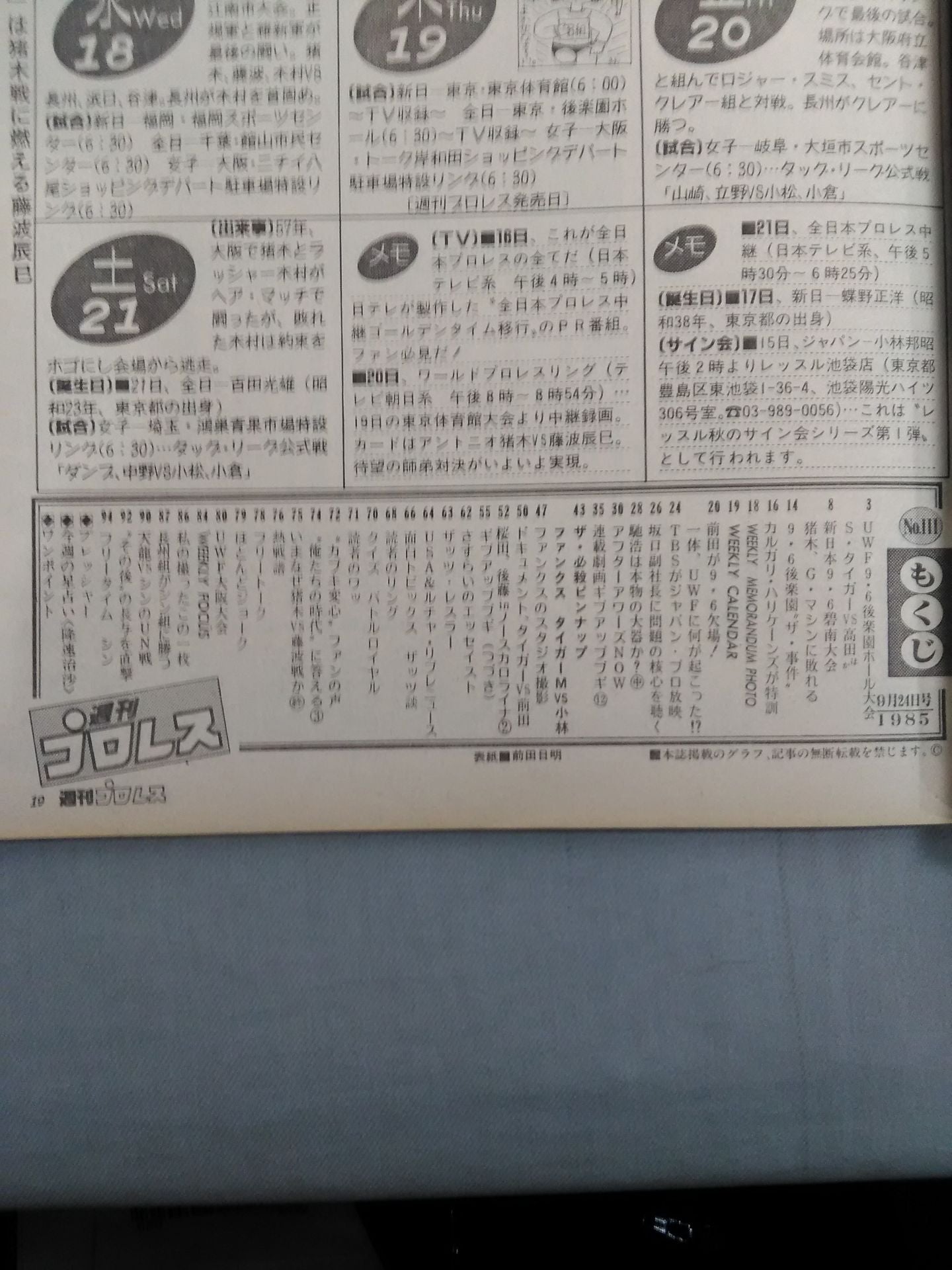 週刊プロレス111