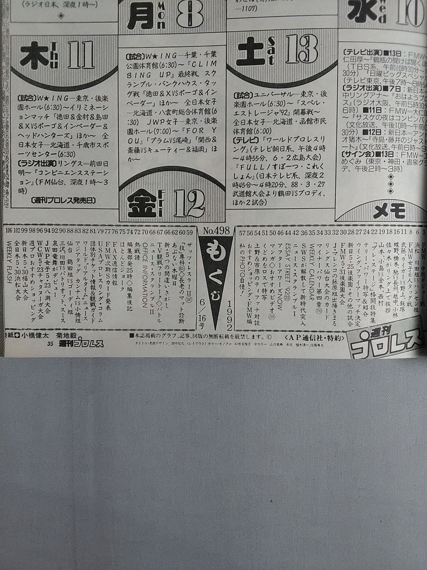 週刊プロレス498