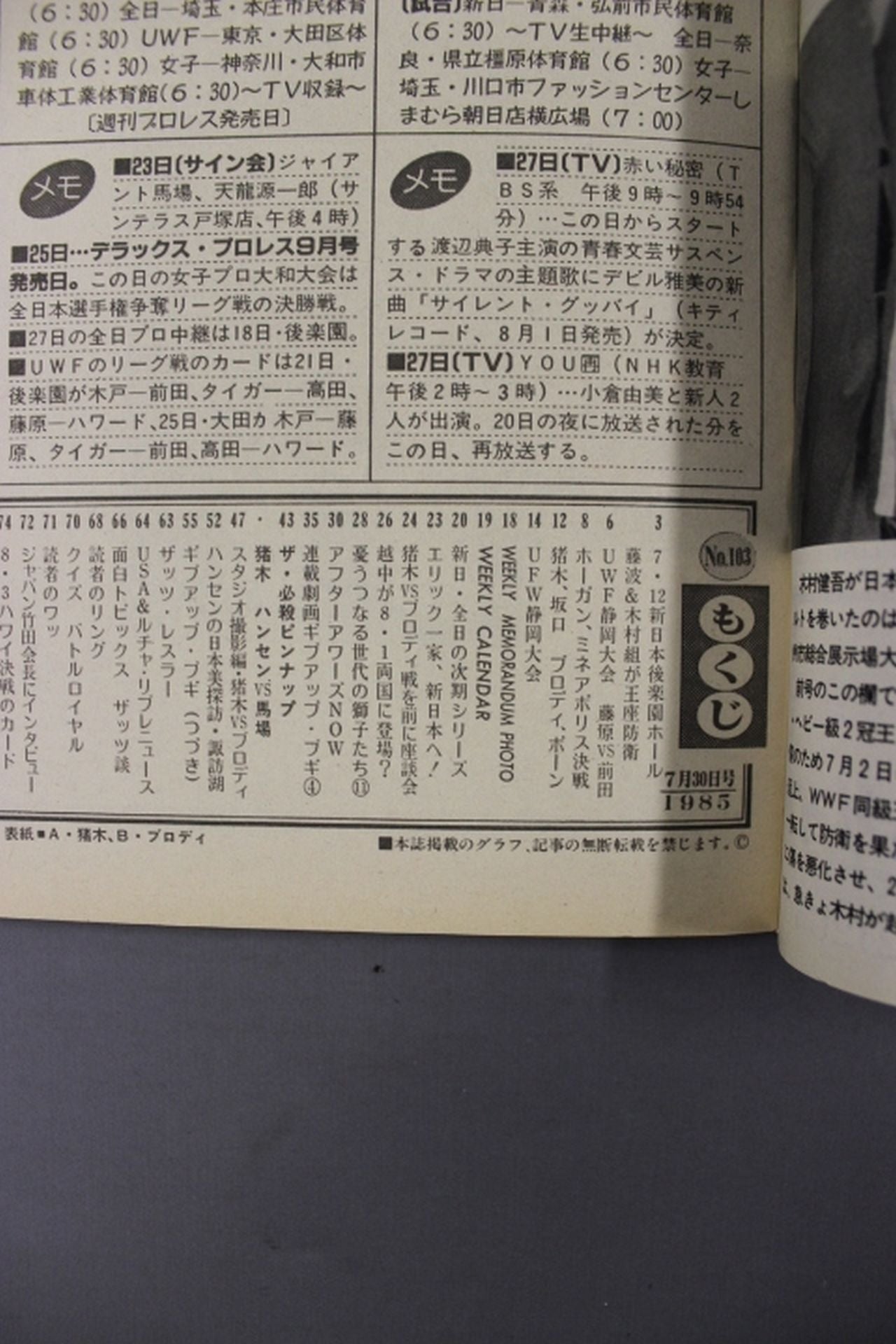 週刊プロレス103