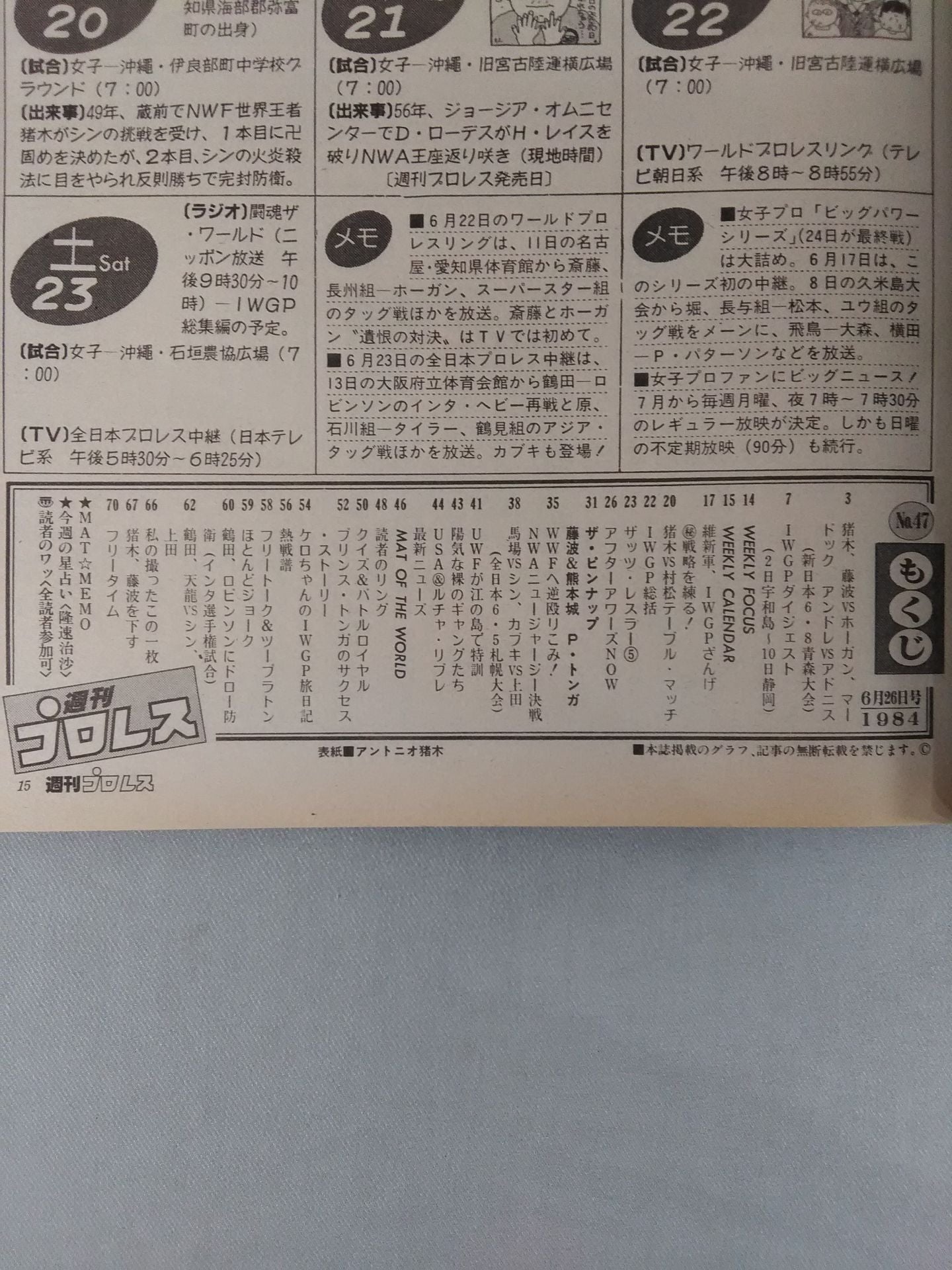 週刊プロレス47