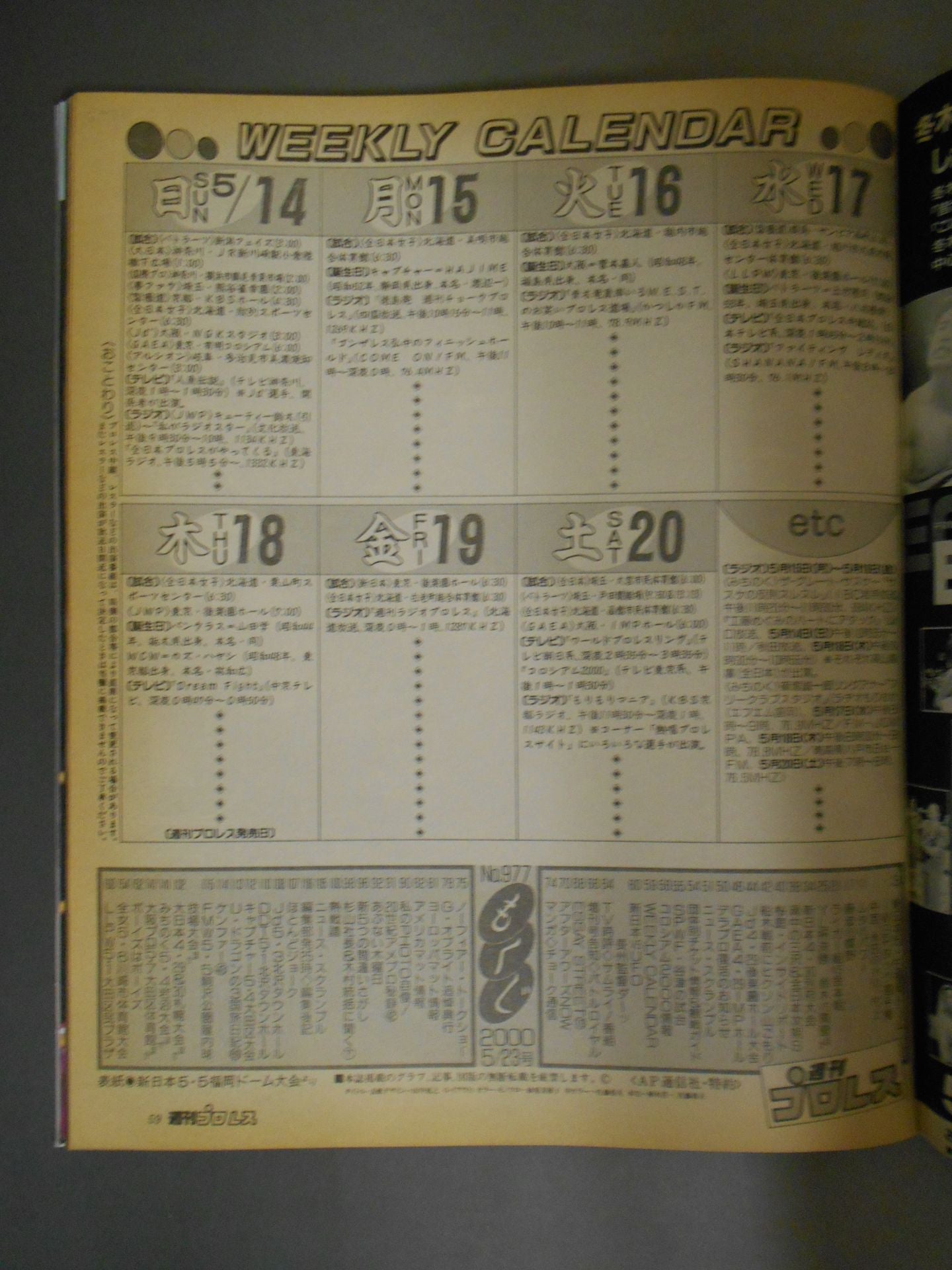 週刊プロレス977