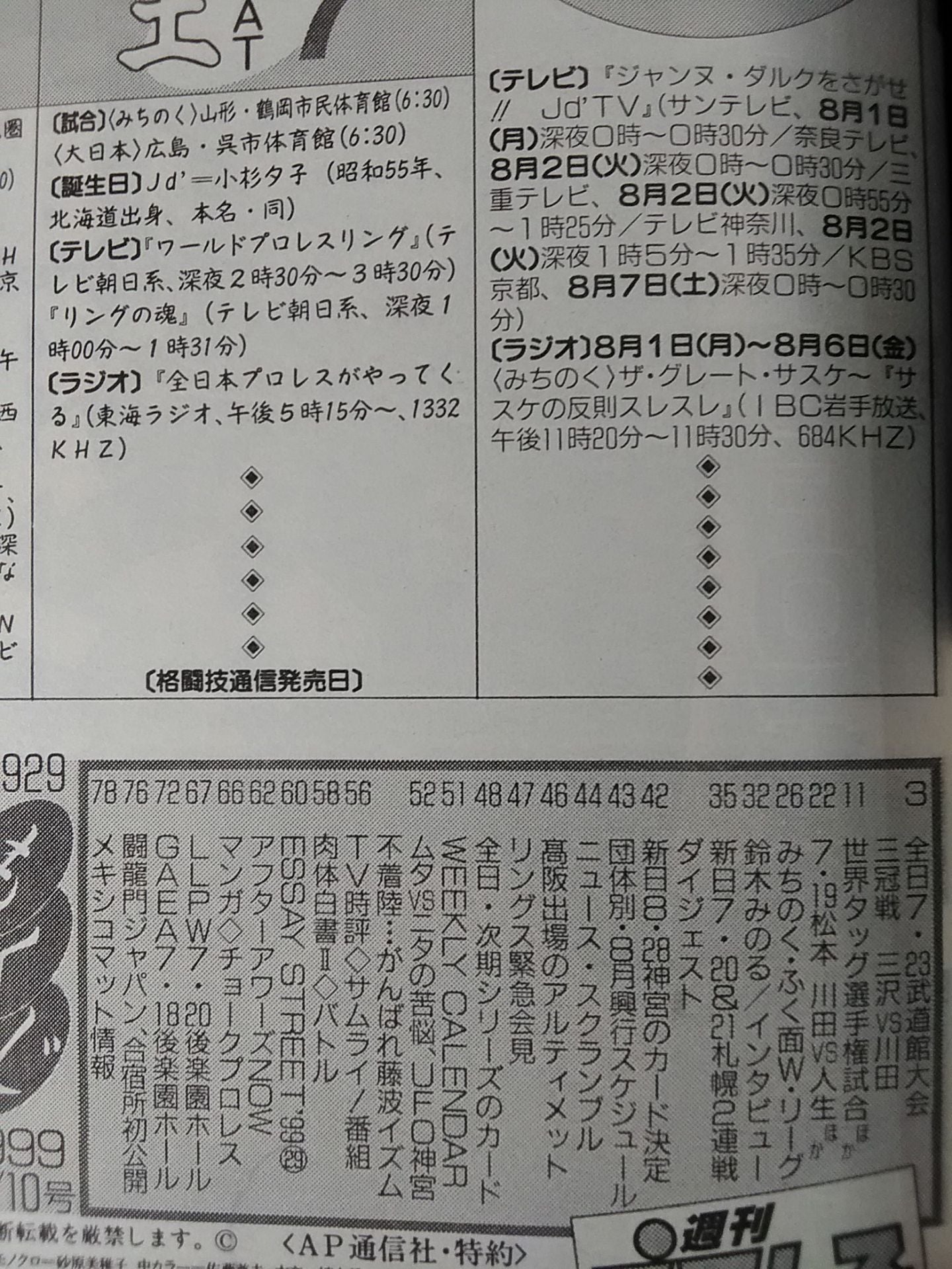 週刊プロレス929