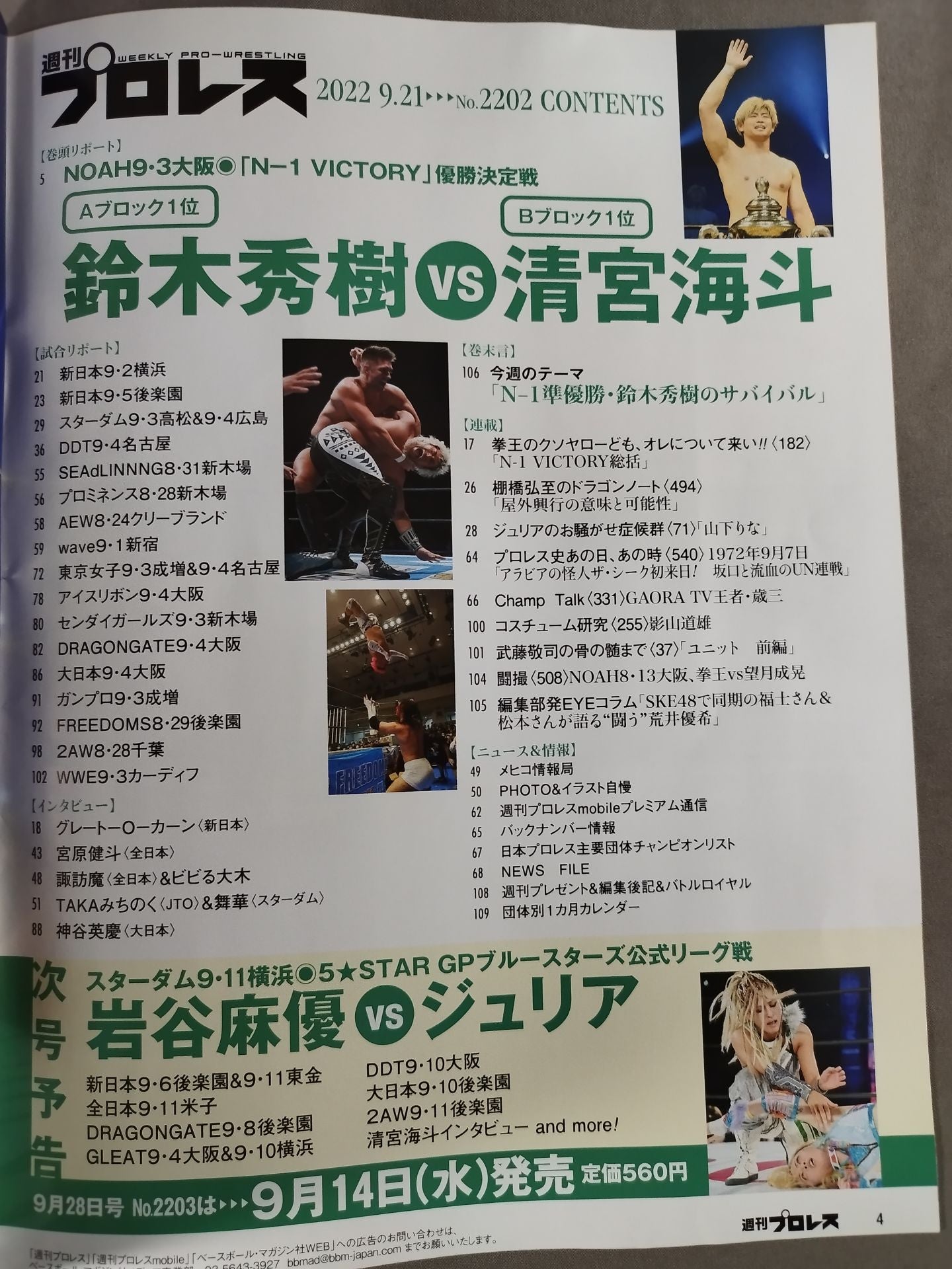 週刊プロレス2202