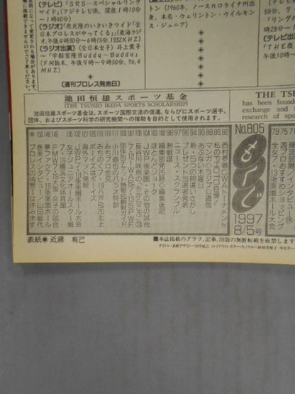 Weekly Pro Wrestling 805
