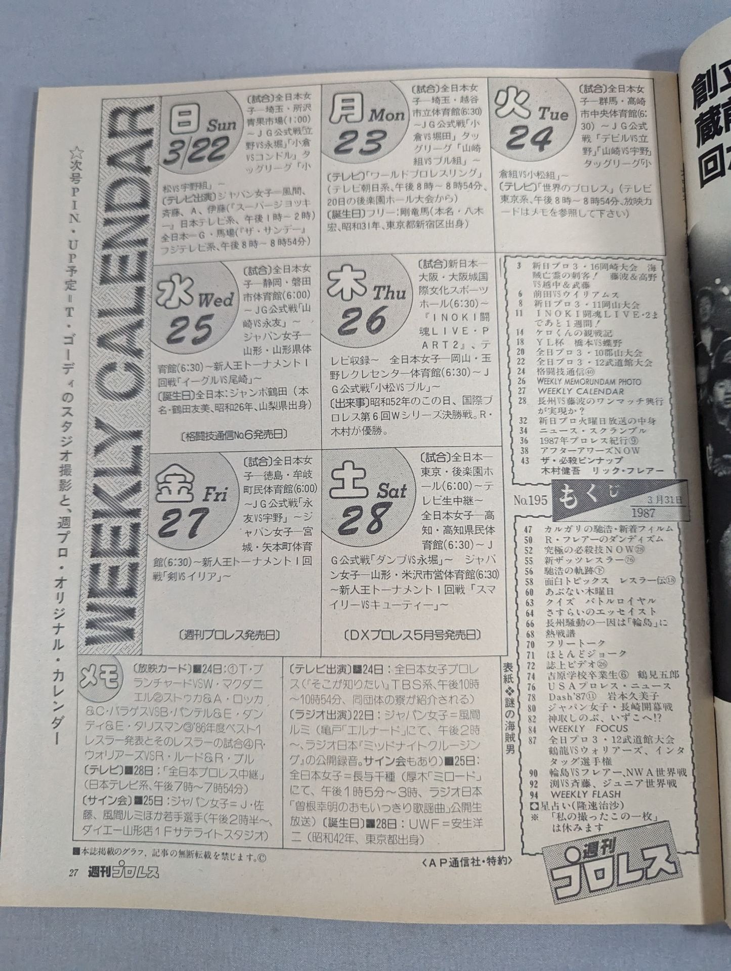 Weekly Pro Wrestling 195