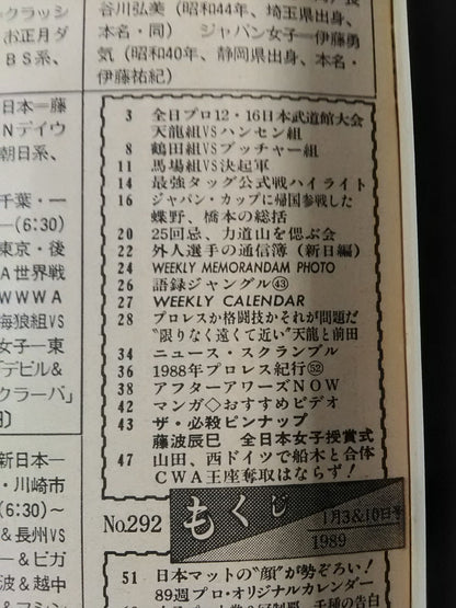 週刊プロレス292