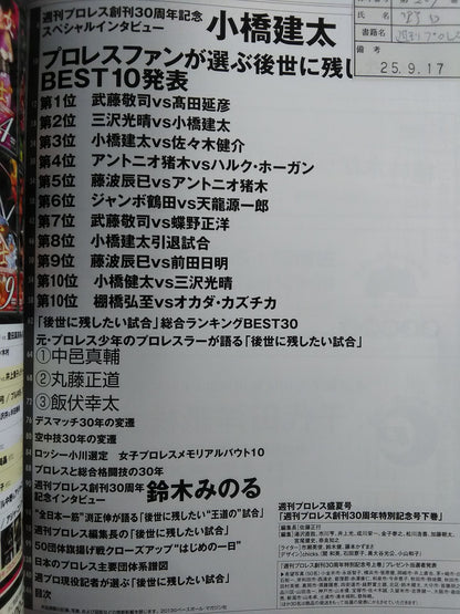 週刊プロレス別冊105 完全保存版 創刊30周年特別記念号【下巻】