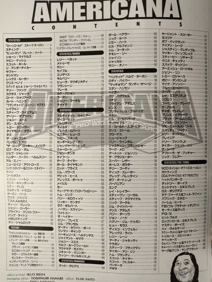 Appendix 9 of Weekly Pro Wrestling  "Americana the Pro Wrestling  Book"