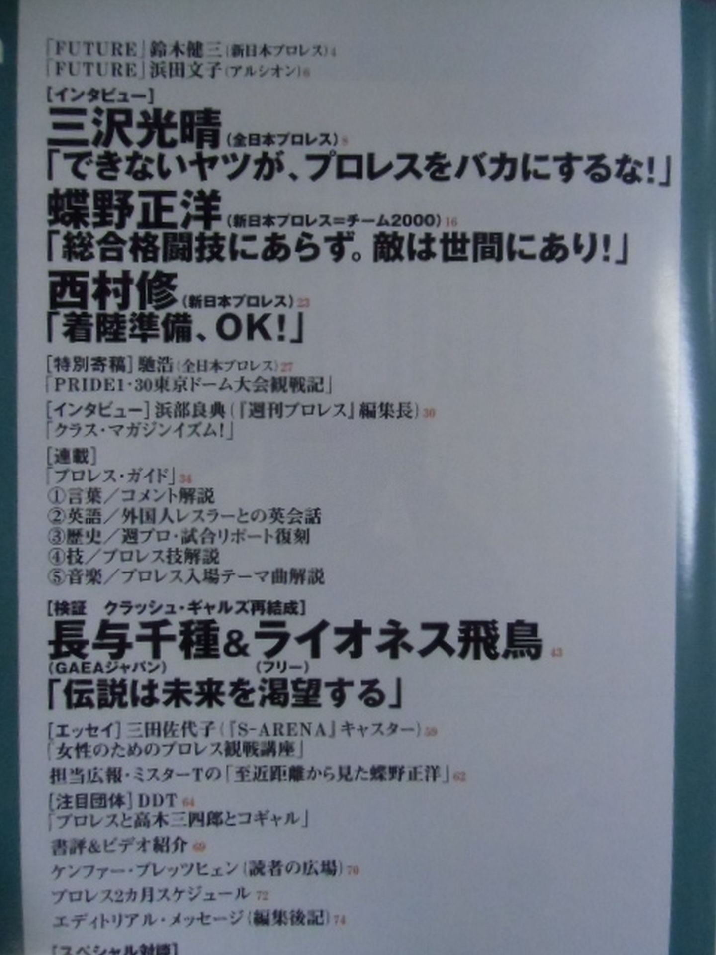 週刊プロレス別冊17 ｢ケンファーkampfer Vol.5｣