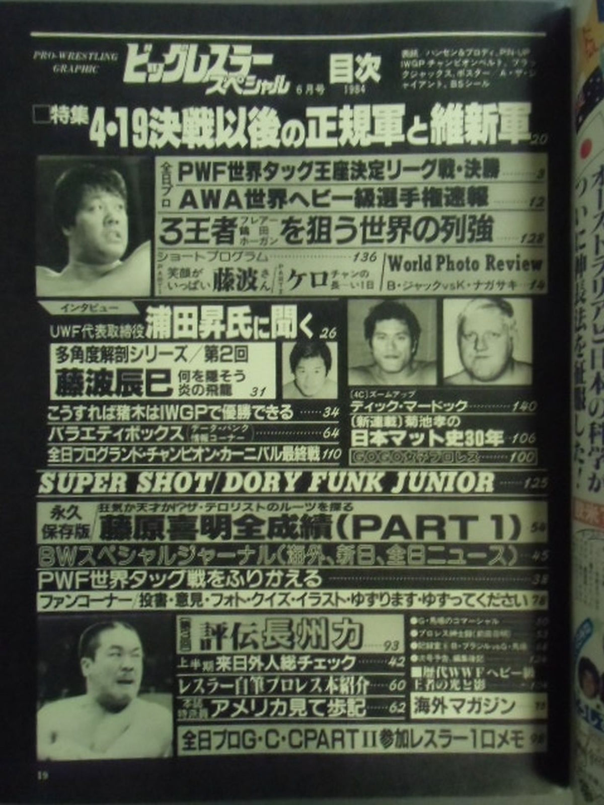 Monthly Big Wrestler June 1984 Special Issue
