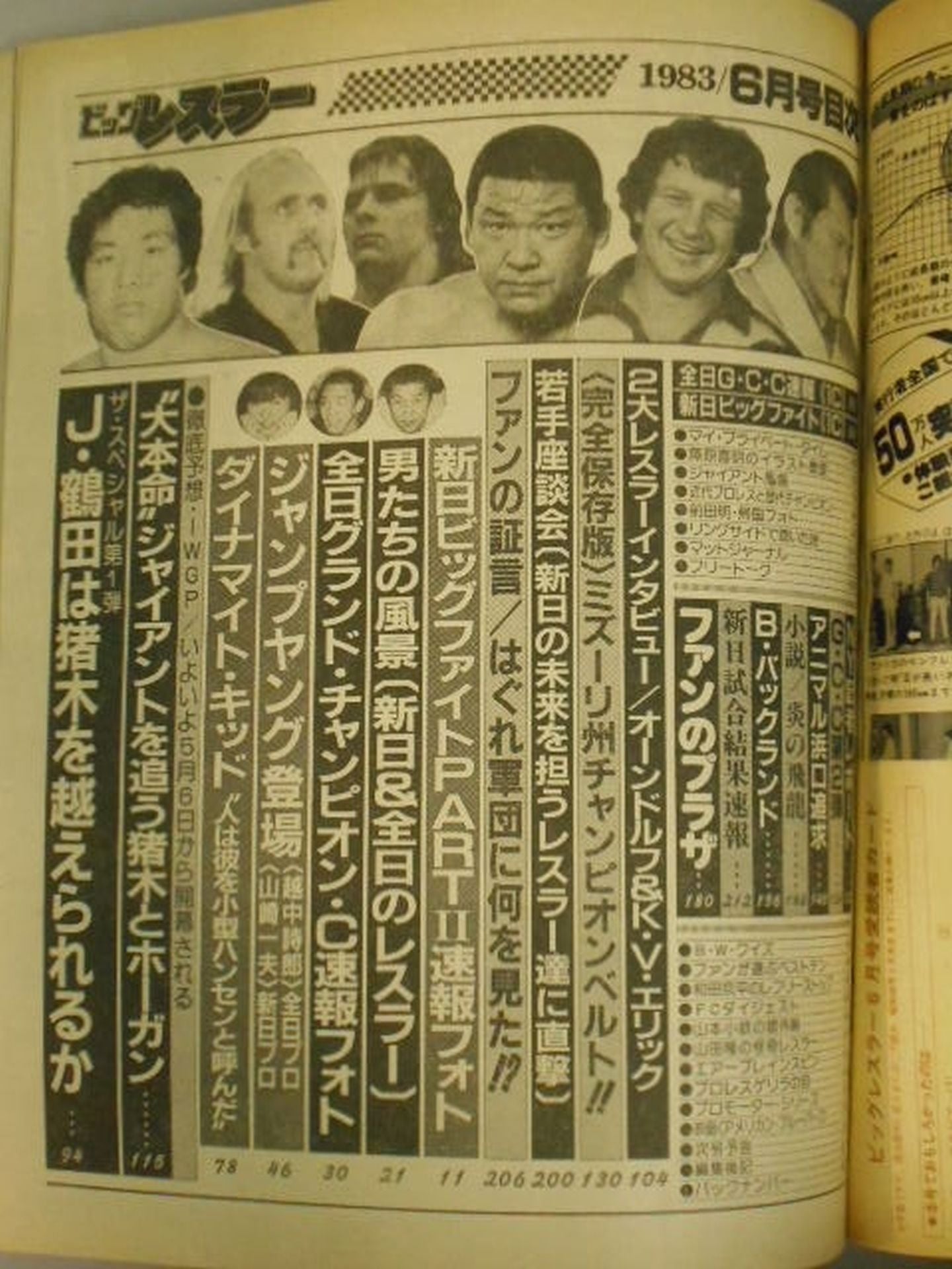 月刊ビッグレスラー 1983年6月号