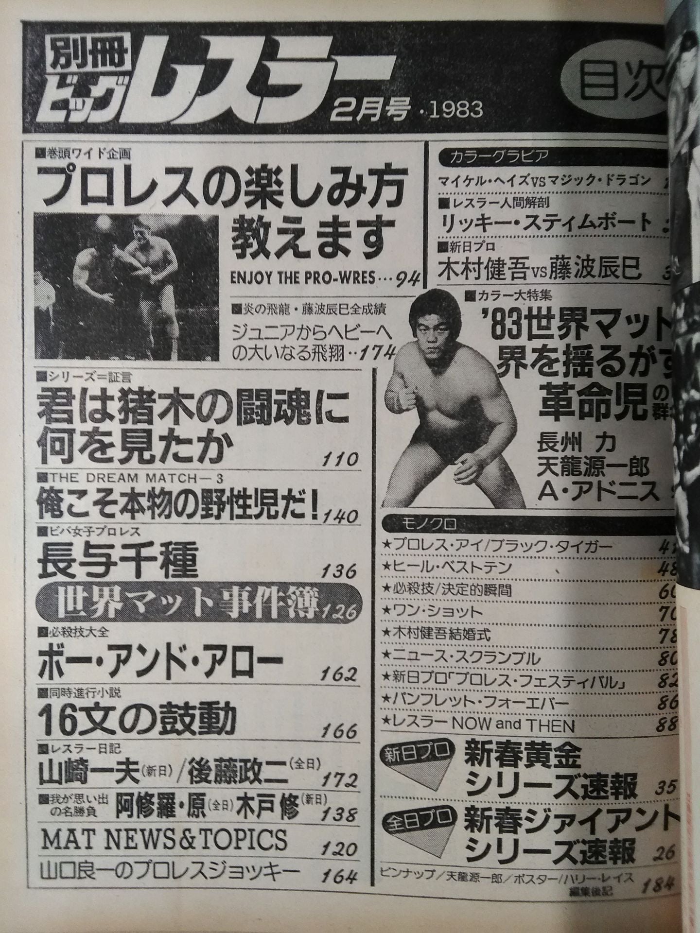 月刊ビッグレスラー 1983年2月号別冊