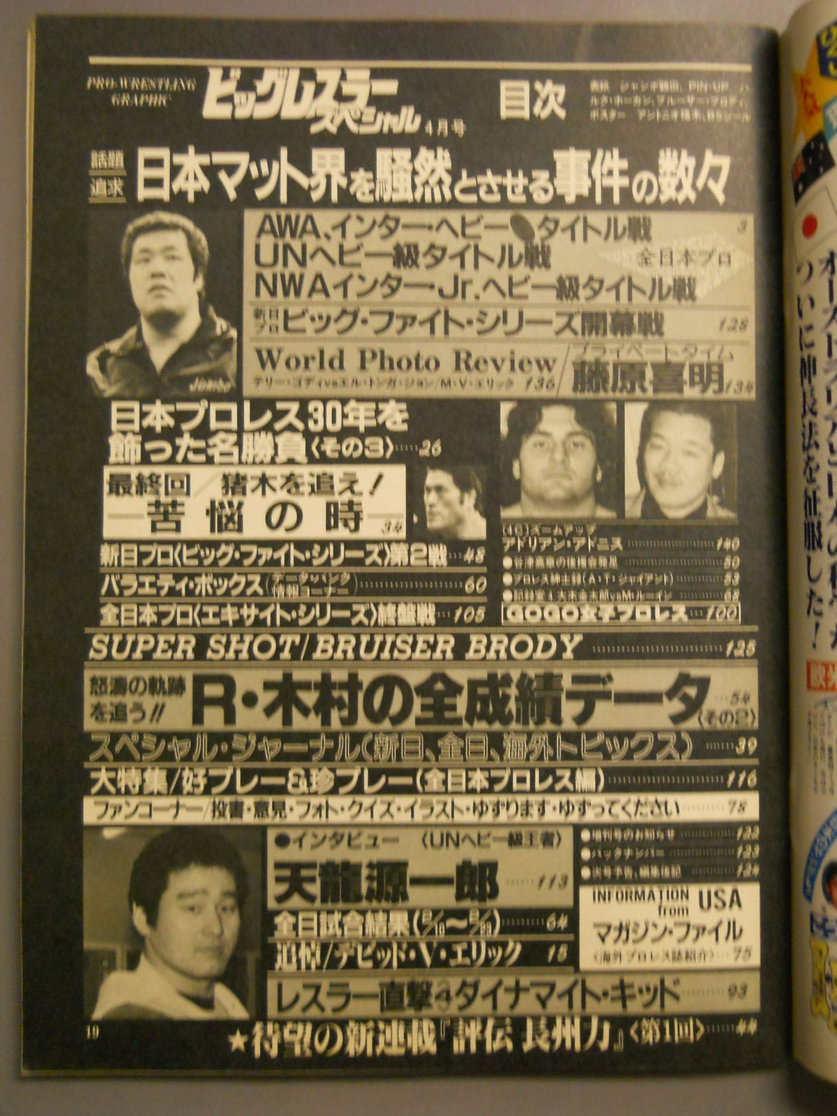 月刊ビッグレスラー 1984年4月号スペシャル