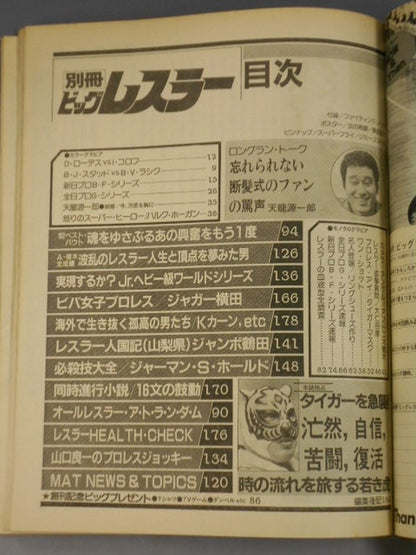 月刊ビッグレスラー 1982年11月号別冊創刊号