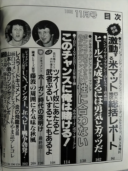 月刊ビッグレスラー 1982年11月号