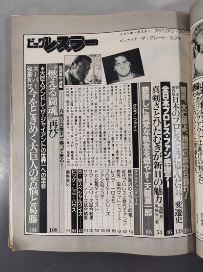 Monthly Big Wrestler October 1982 issue