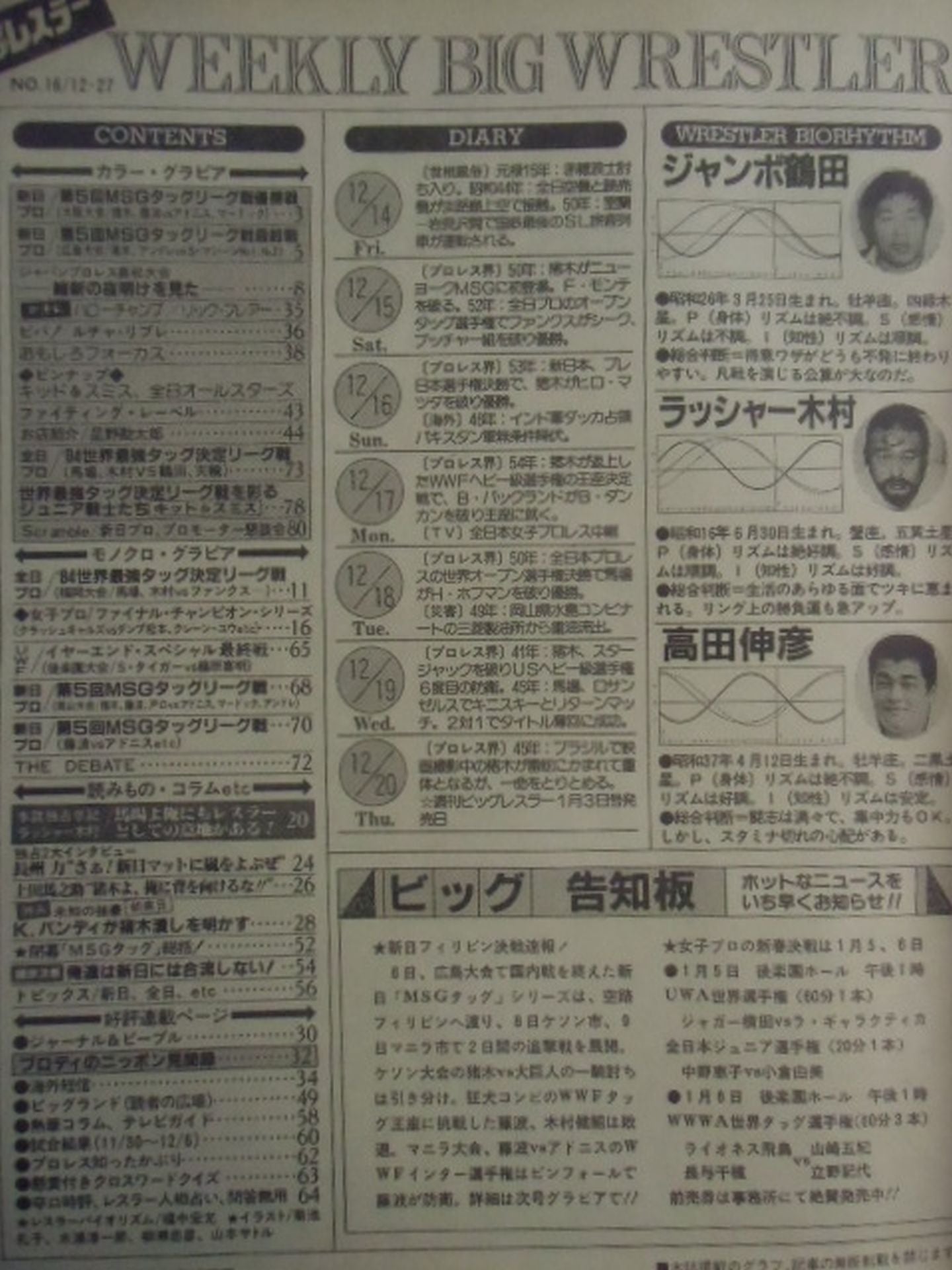 週刊ビッグレスラー16