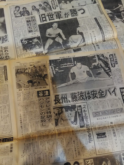 ★ The days of fierce fighting in ★ 1987 revived Chukyo Sports Pro Wrestling article publication set (2)