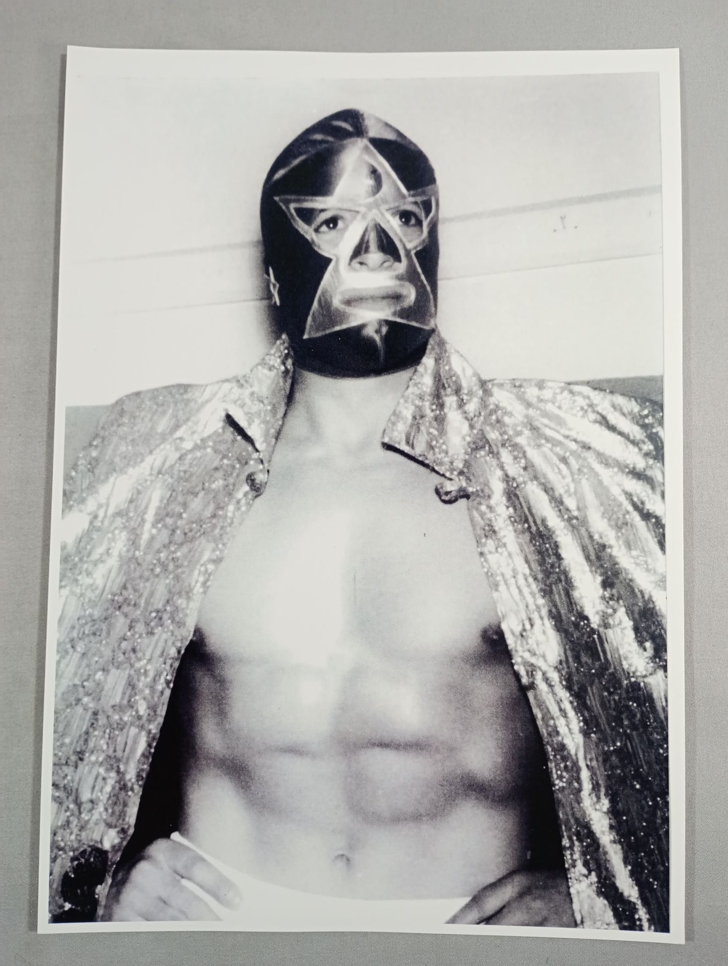 Mil Mascaras  Black and White  large Judgment Photo  (A-9)